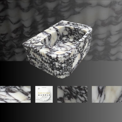 Calacatta Viola Fluted Marble Sink