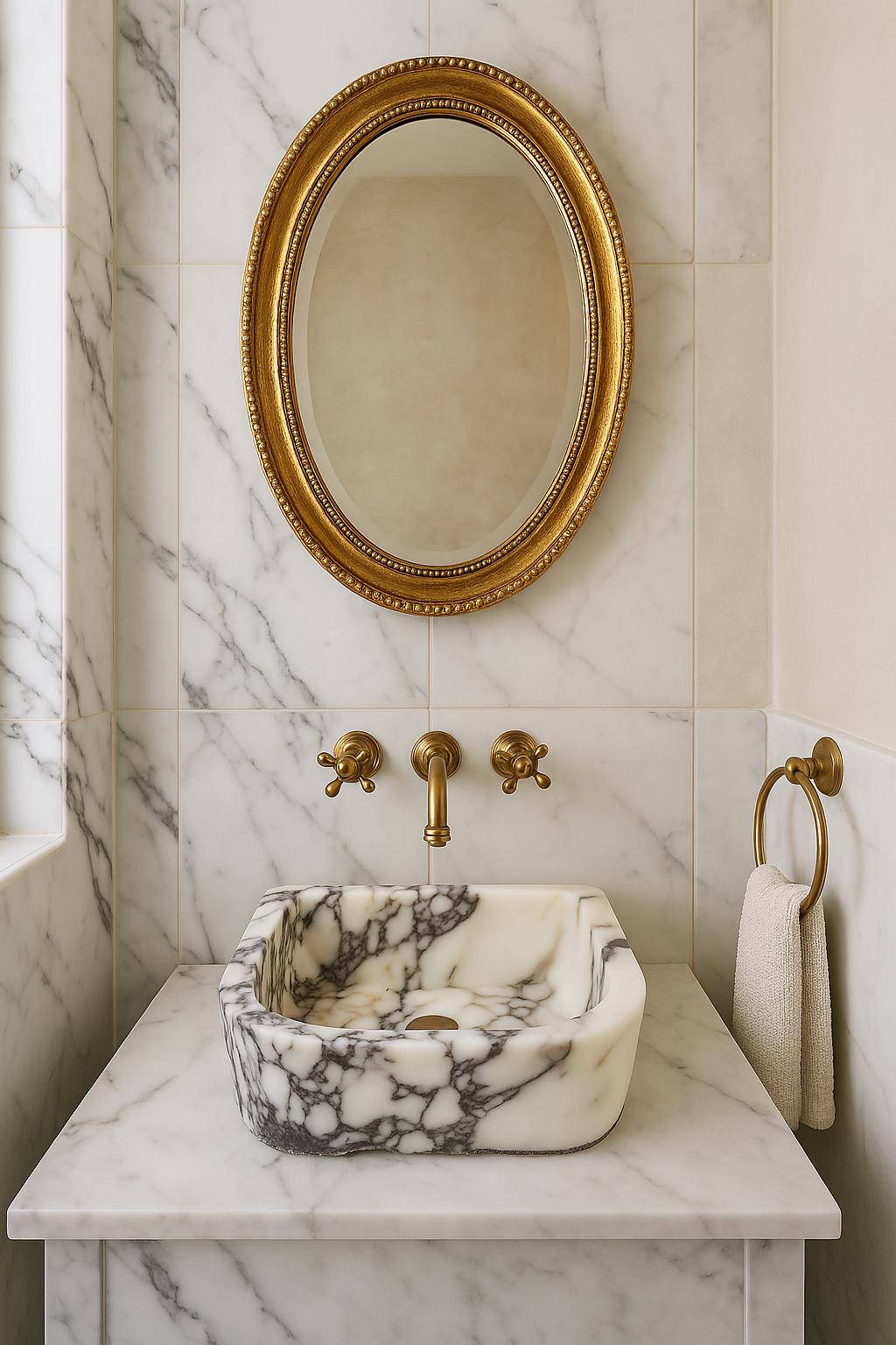 Calacatta Viola Marble Sink