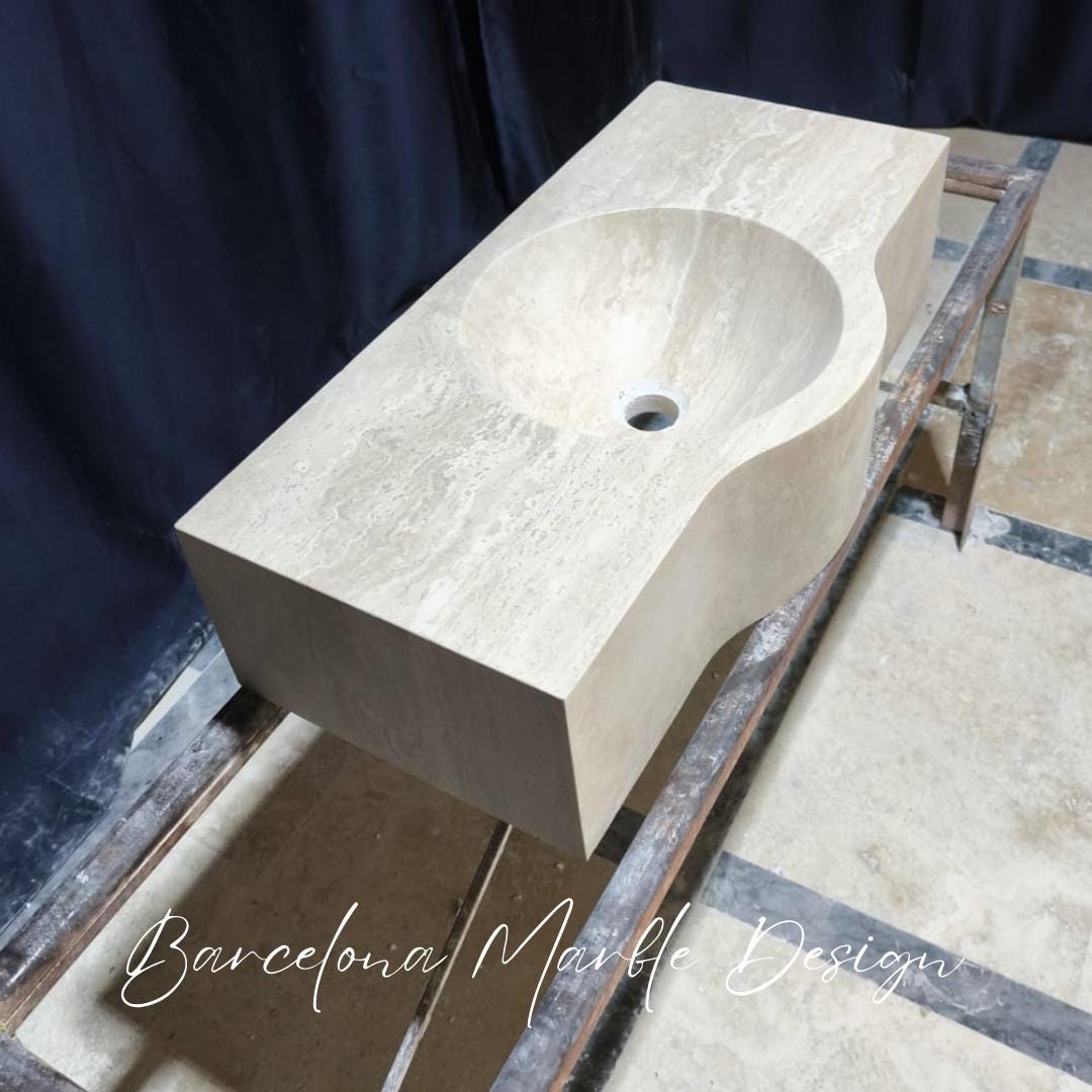 Handmade Travertine Bathroom Sink