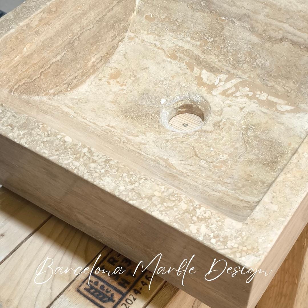 Travertine Square Sink
