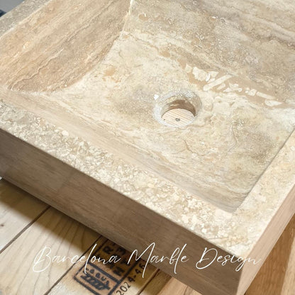 Travertine Square Sink