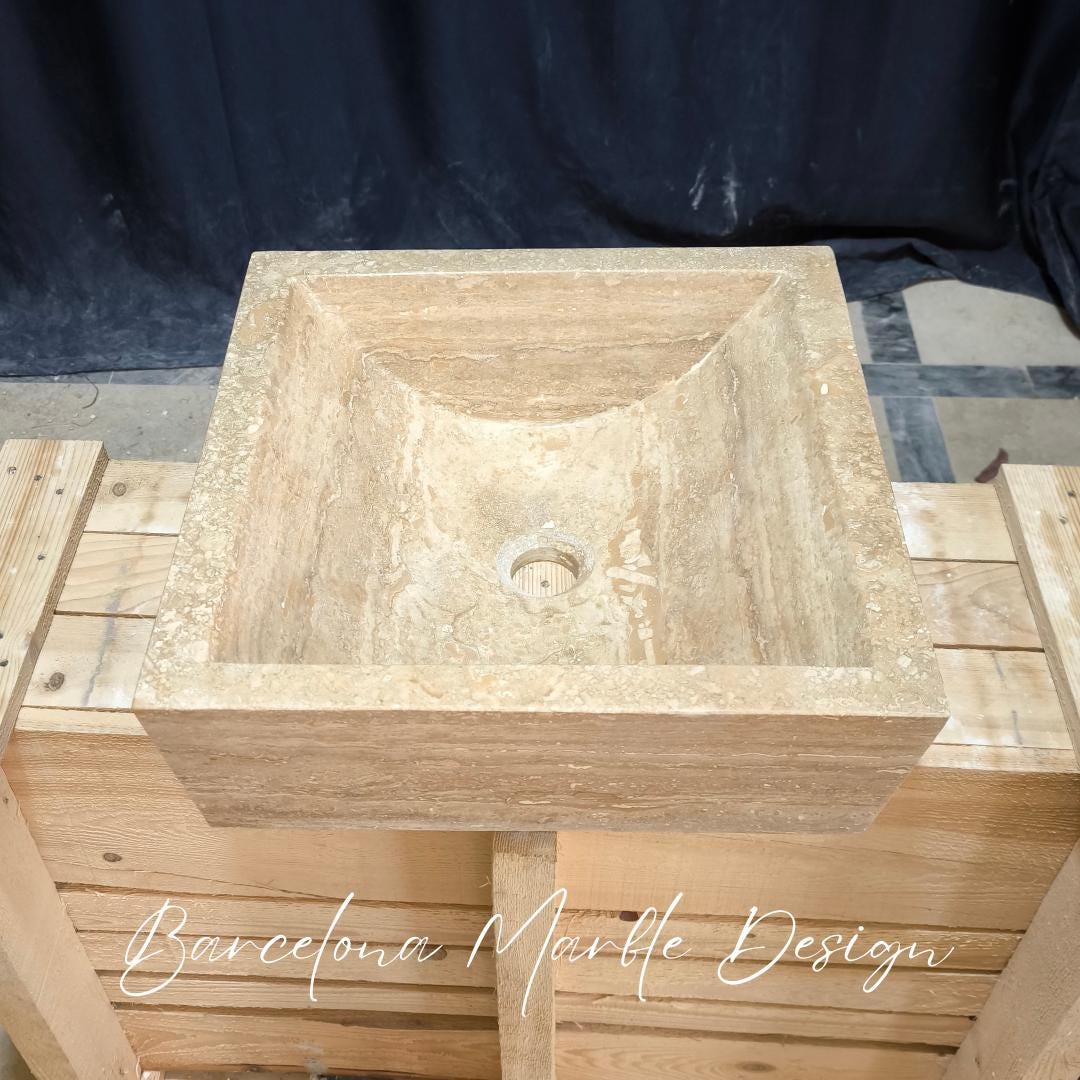 Travertine Square Sink
