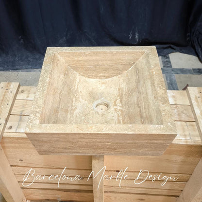 Travertine Square Sink