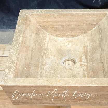 Travertine Square Sink