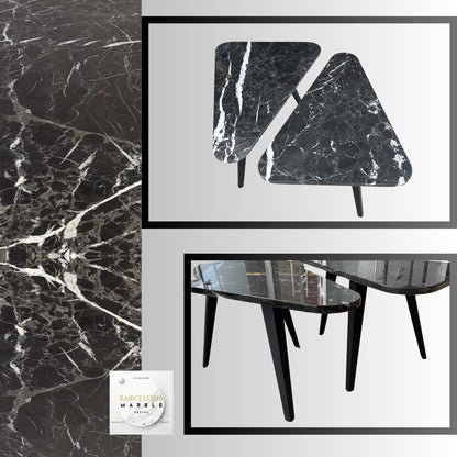 Black Marquina Marble Coffee Table