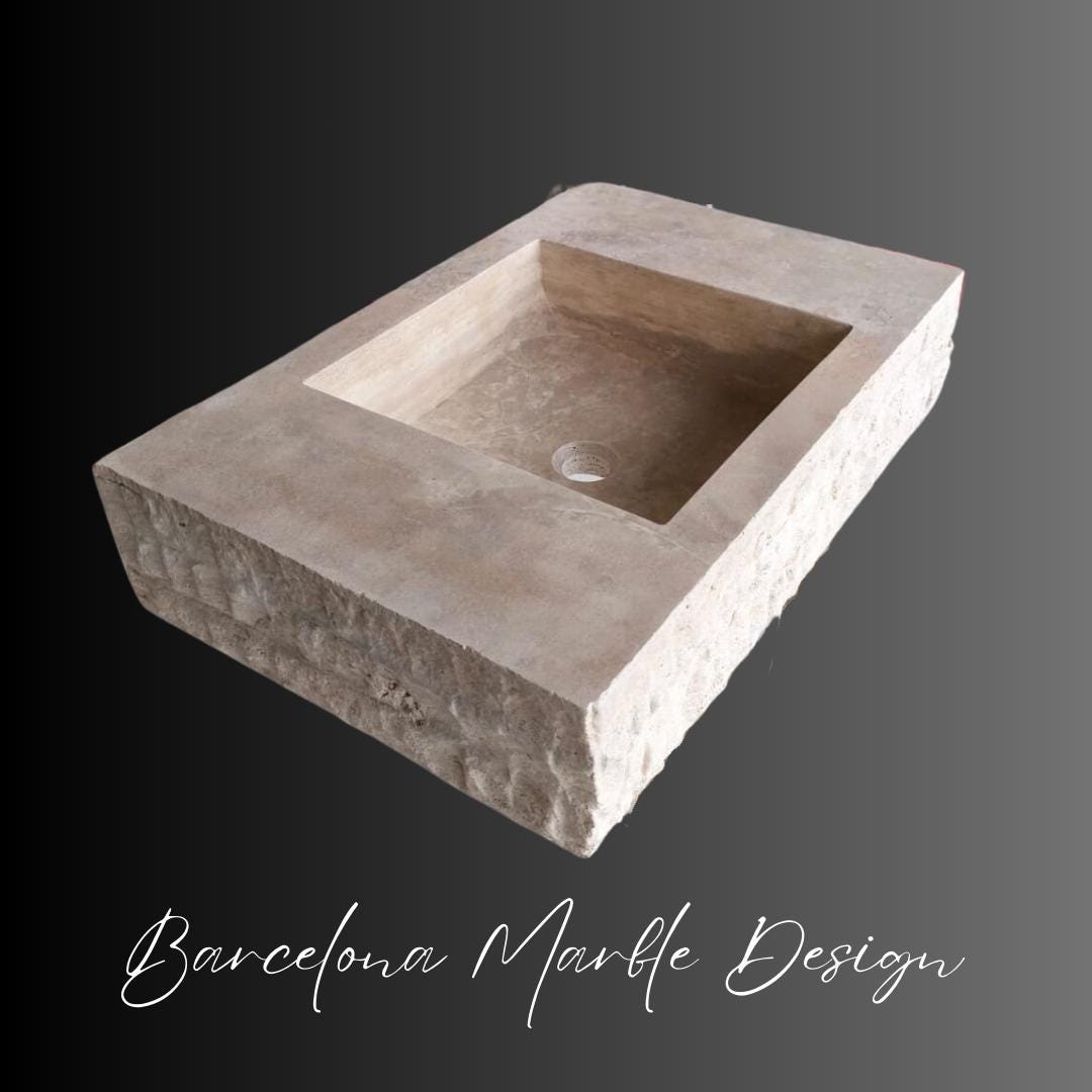 Travertine Rectangular Sink