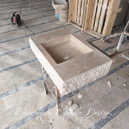 Travertine Rectangular Sink