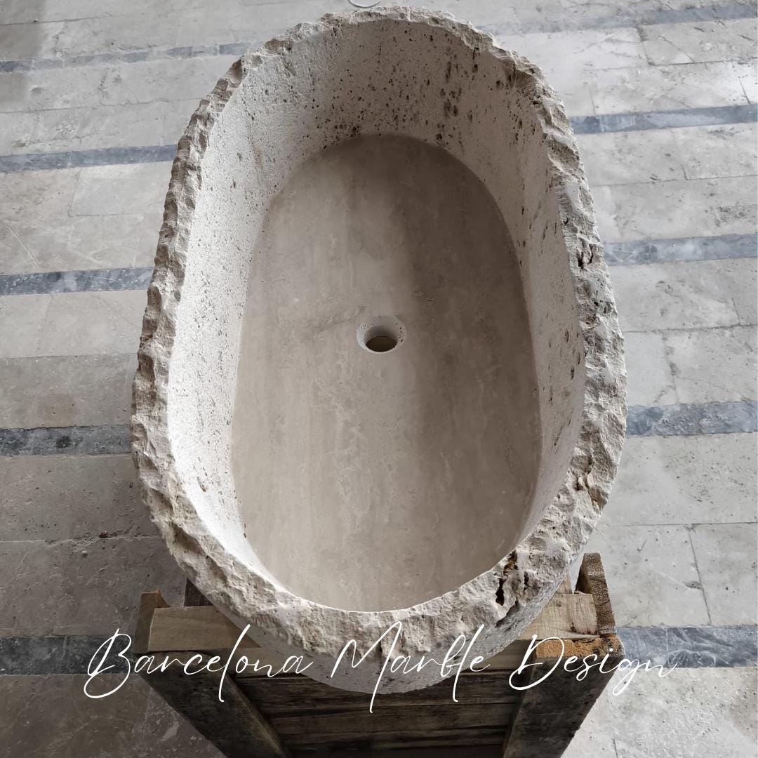 Travertine Sink – Handcrafted Natural Stone Basin