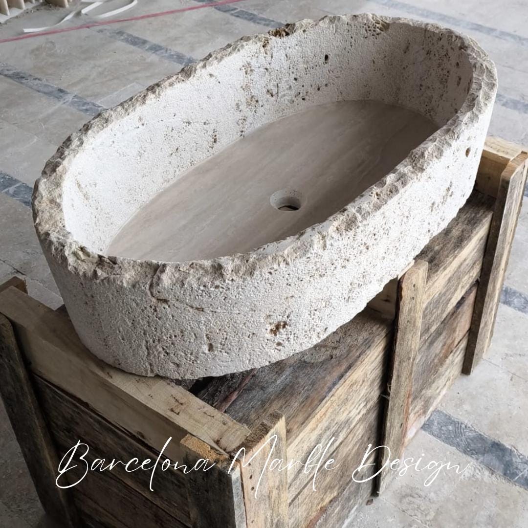 Travertine Sink – Handcrafted Natural Stone Basin