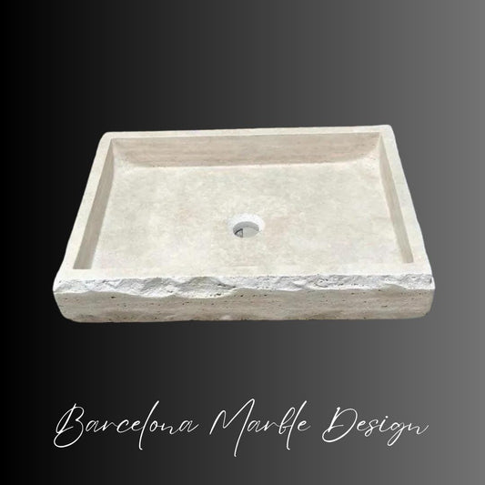 Custom Travertine Marble Sink