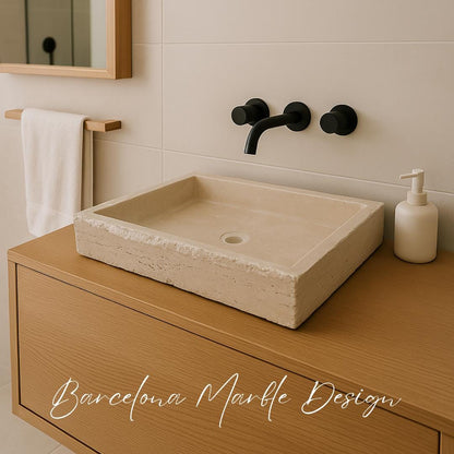 Custom Travertine Marble Sink