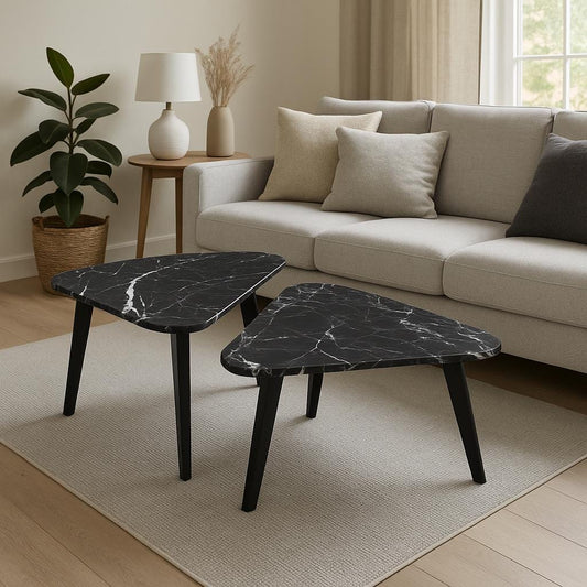Black Marquina Marble Coffee Table
