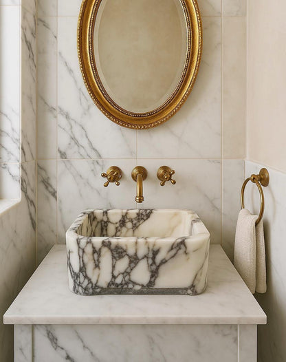 Calacatta Viola Marble Sink