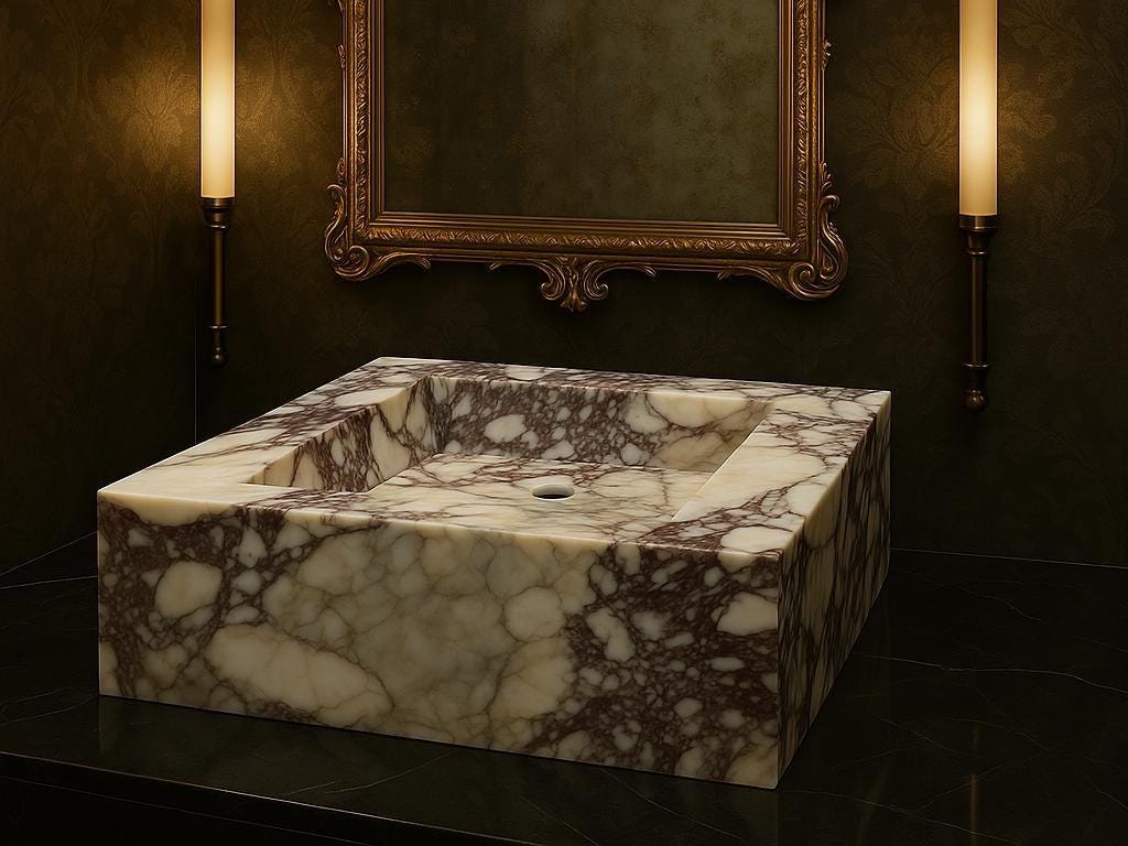 Calacatta Monet Marble Sink
