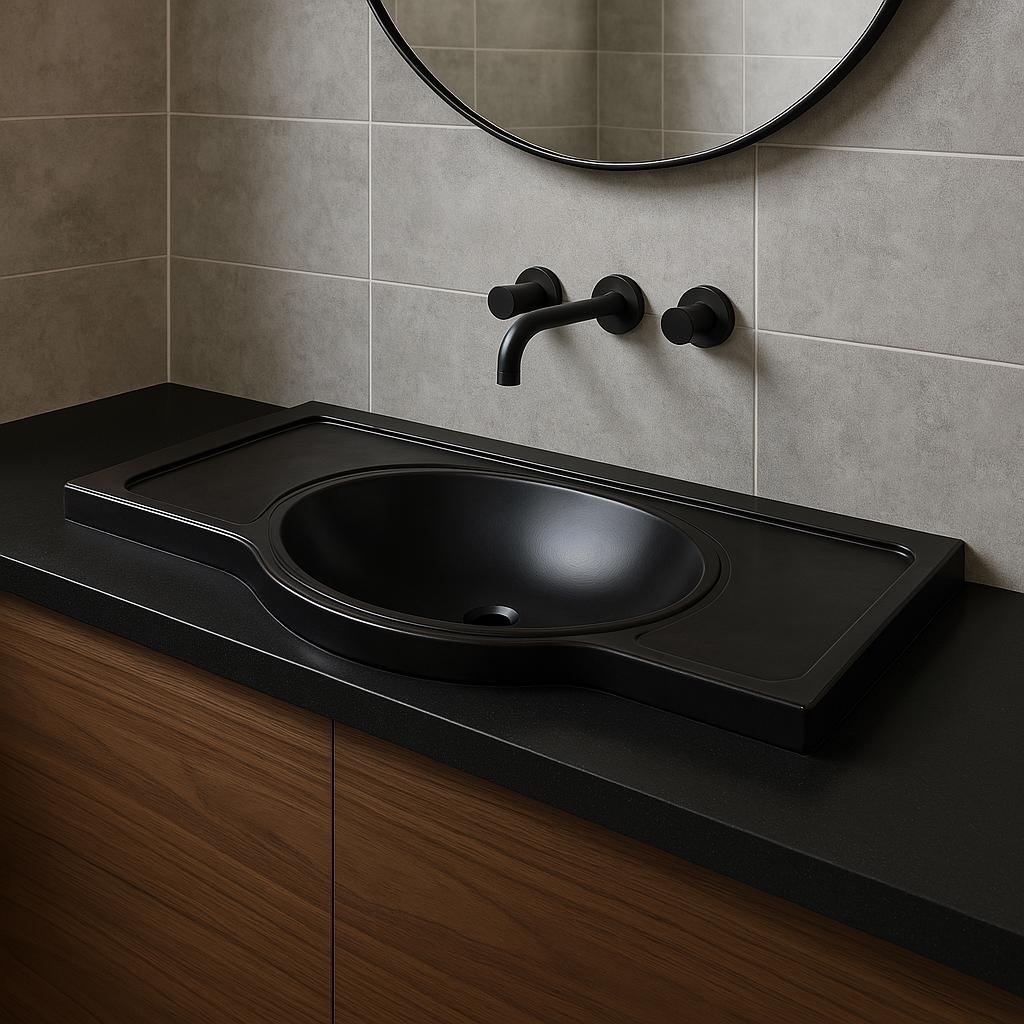 Nero Marquina Marble Sink