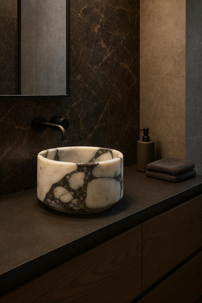 Calacatta Viola Round Sink