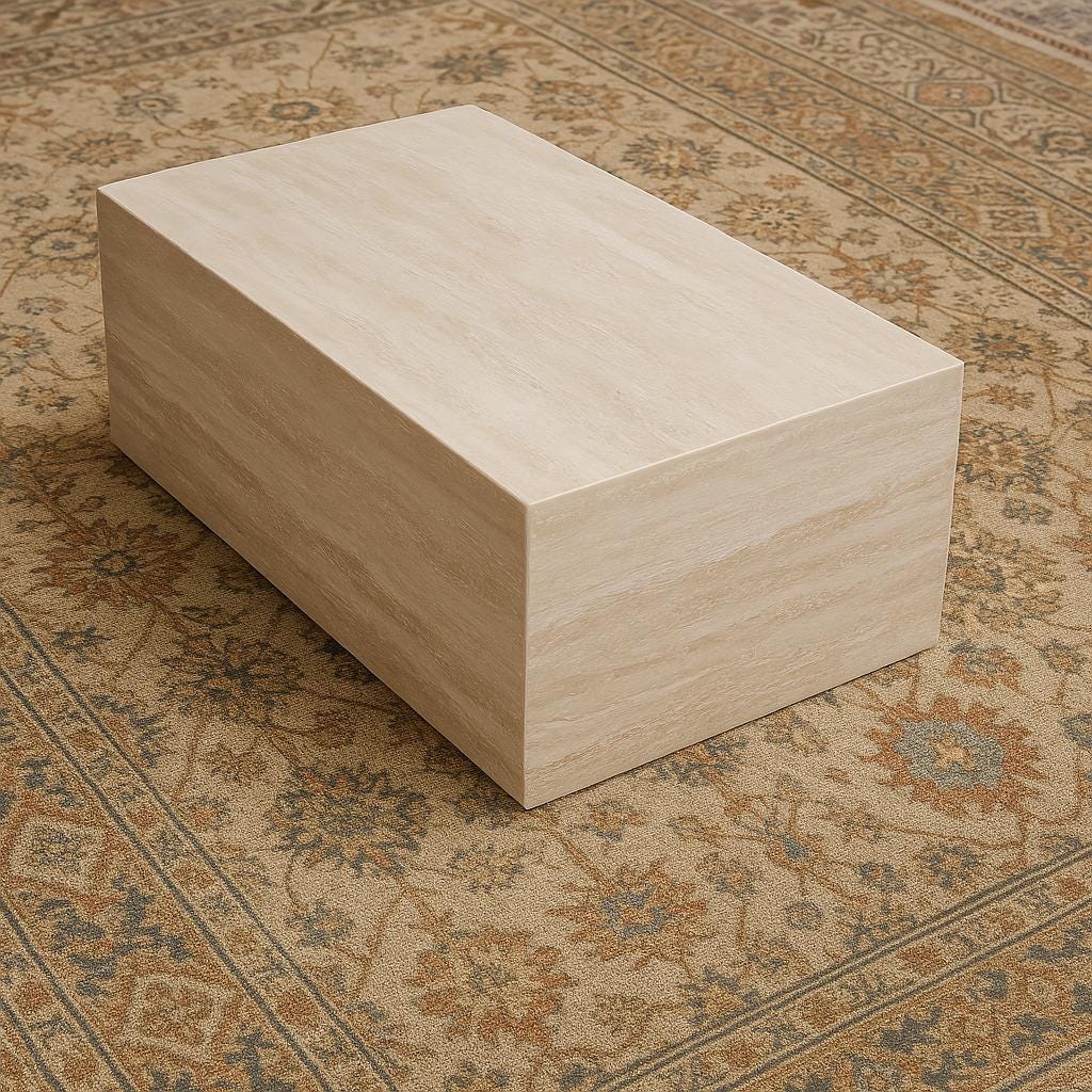 Travertine Rectangular Coffee Table