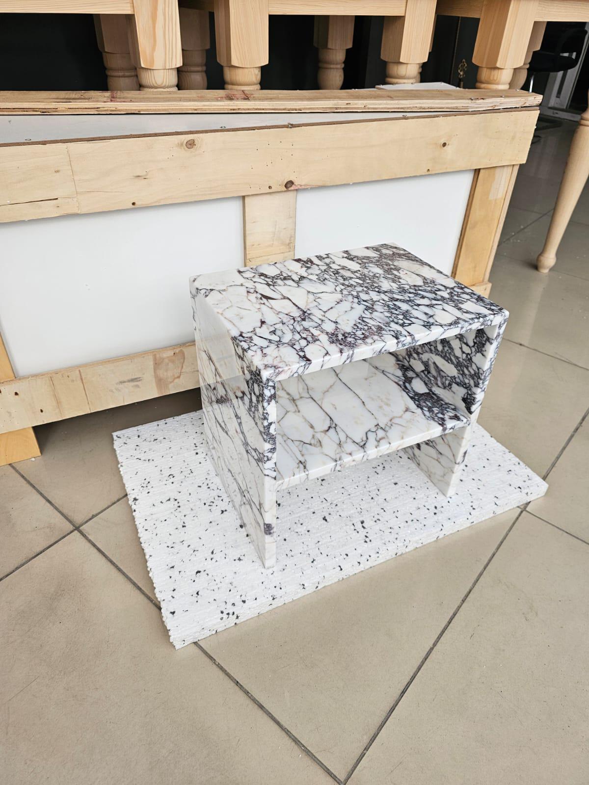 Calacatta Viola Marble Side Table