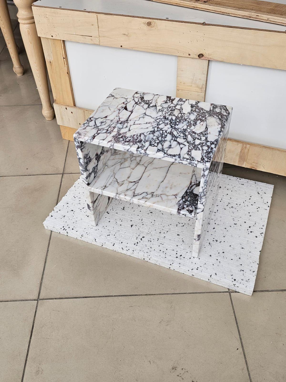 Calacatta Viola Marble Side Table