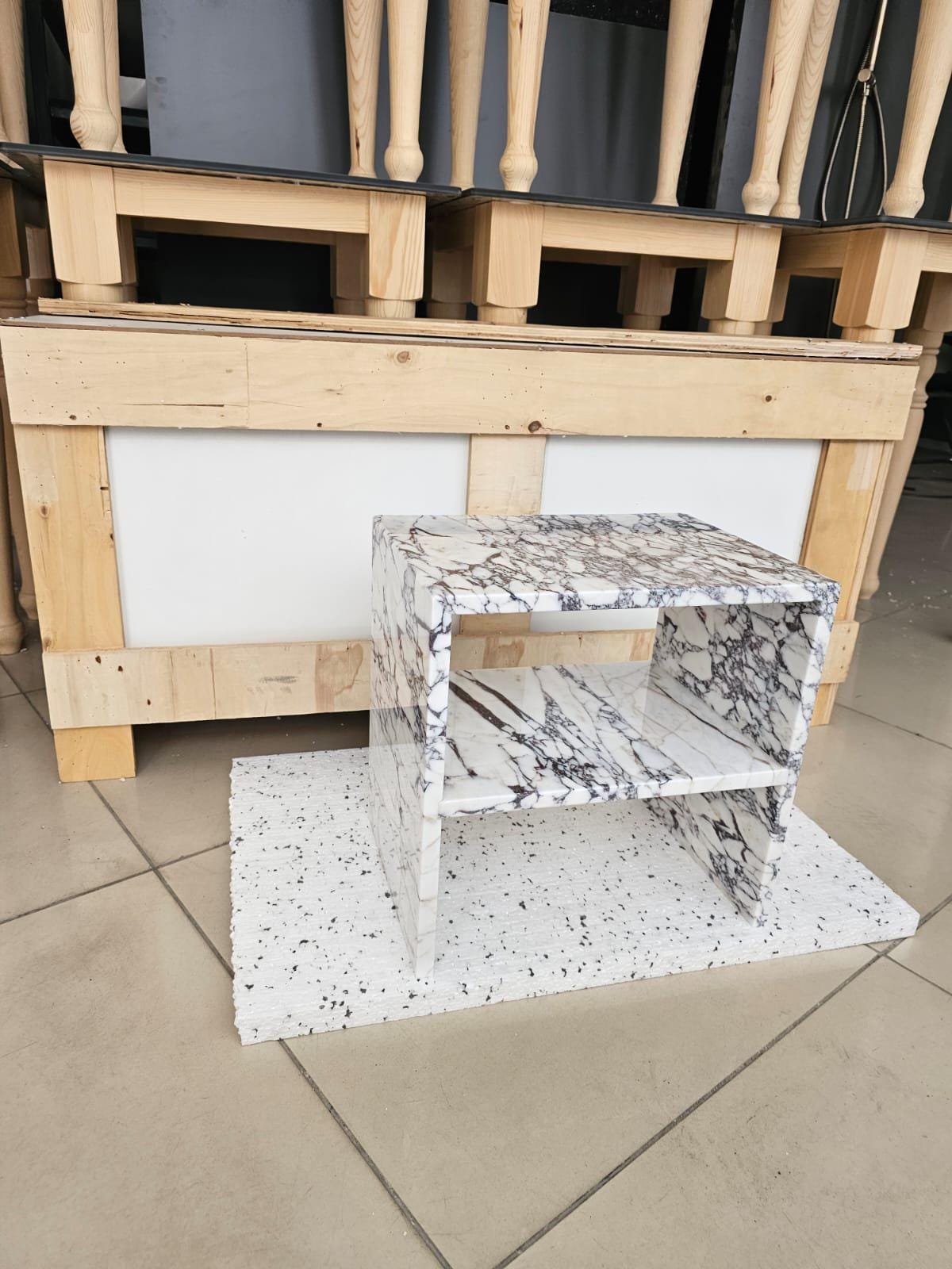 Calacatta Viola Marble Side Table