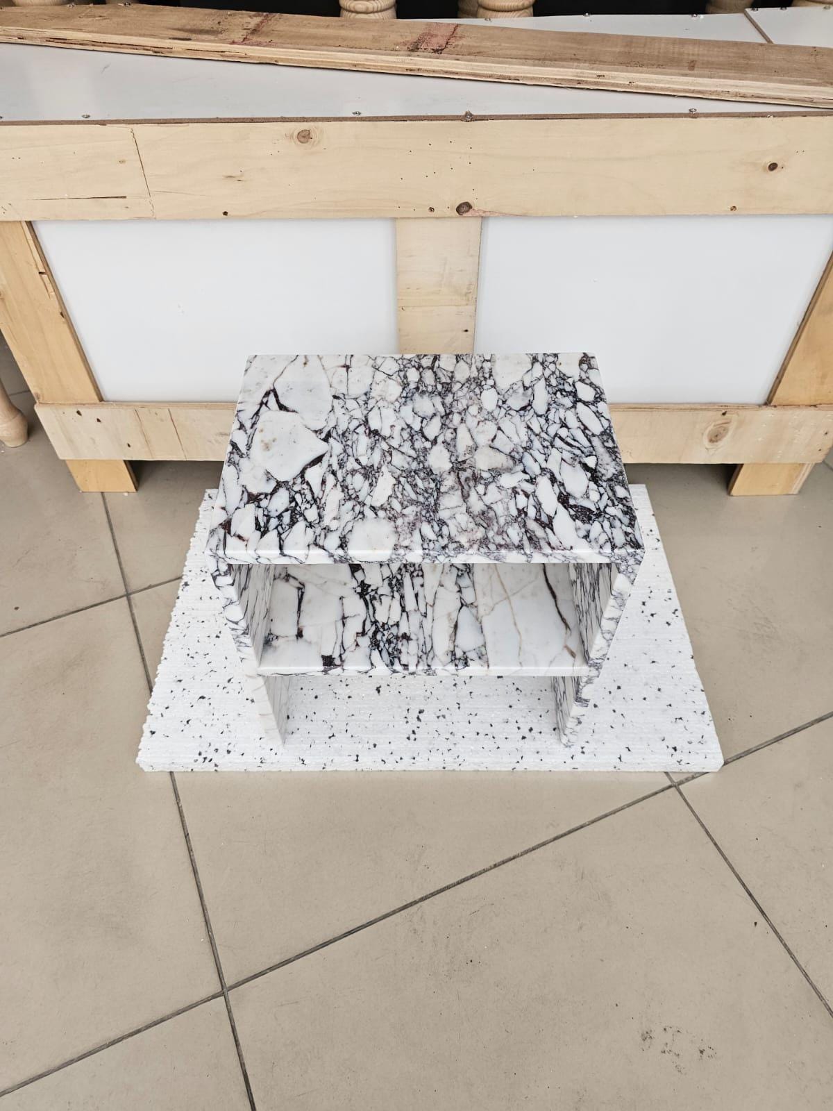 Calacatta Viola Marble Side Table