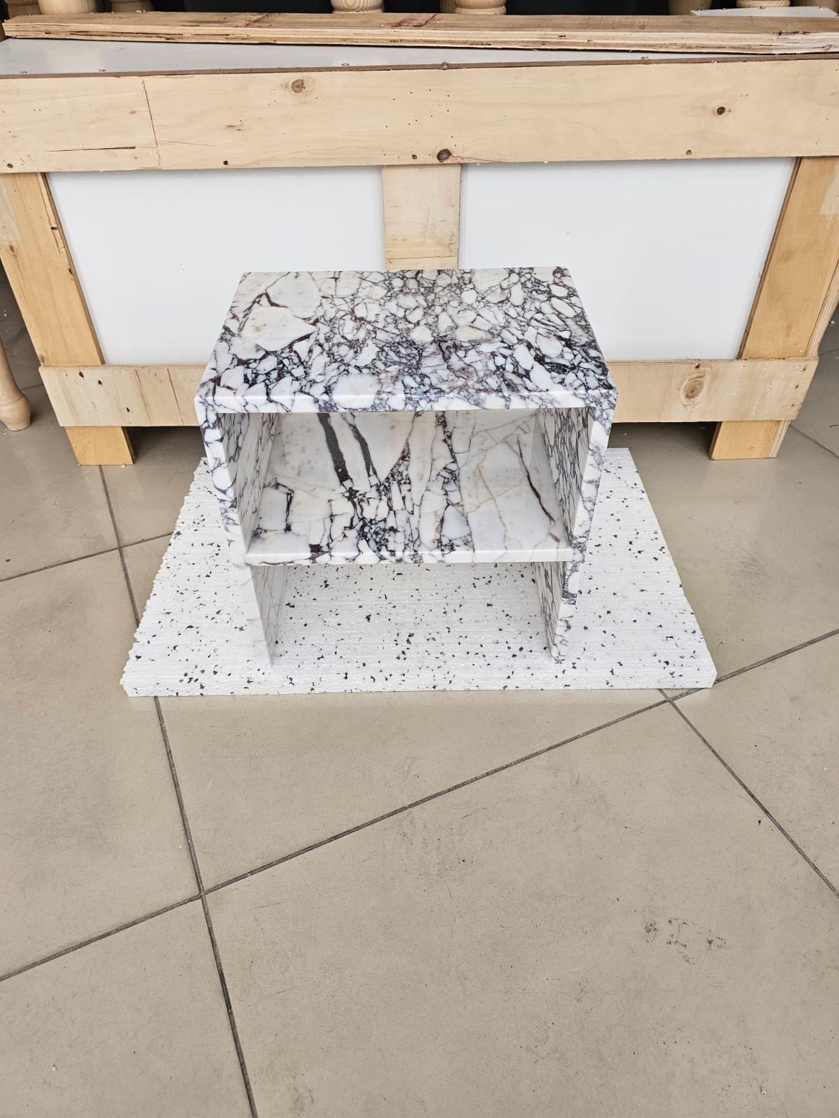 Calacatta Viola Marble Side Table