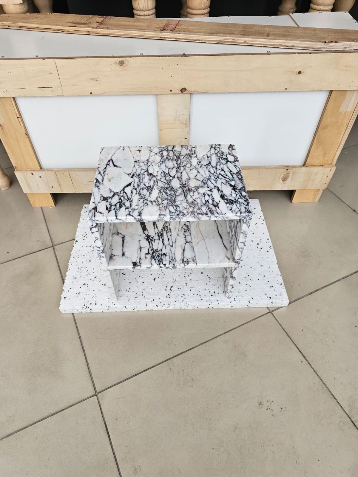 Calacatta Viola Marble Side Table