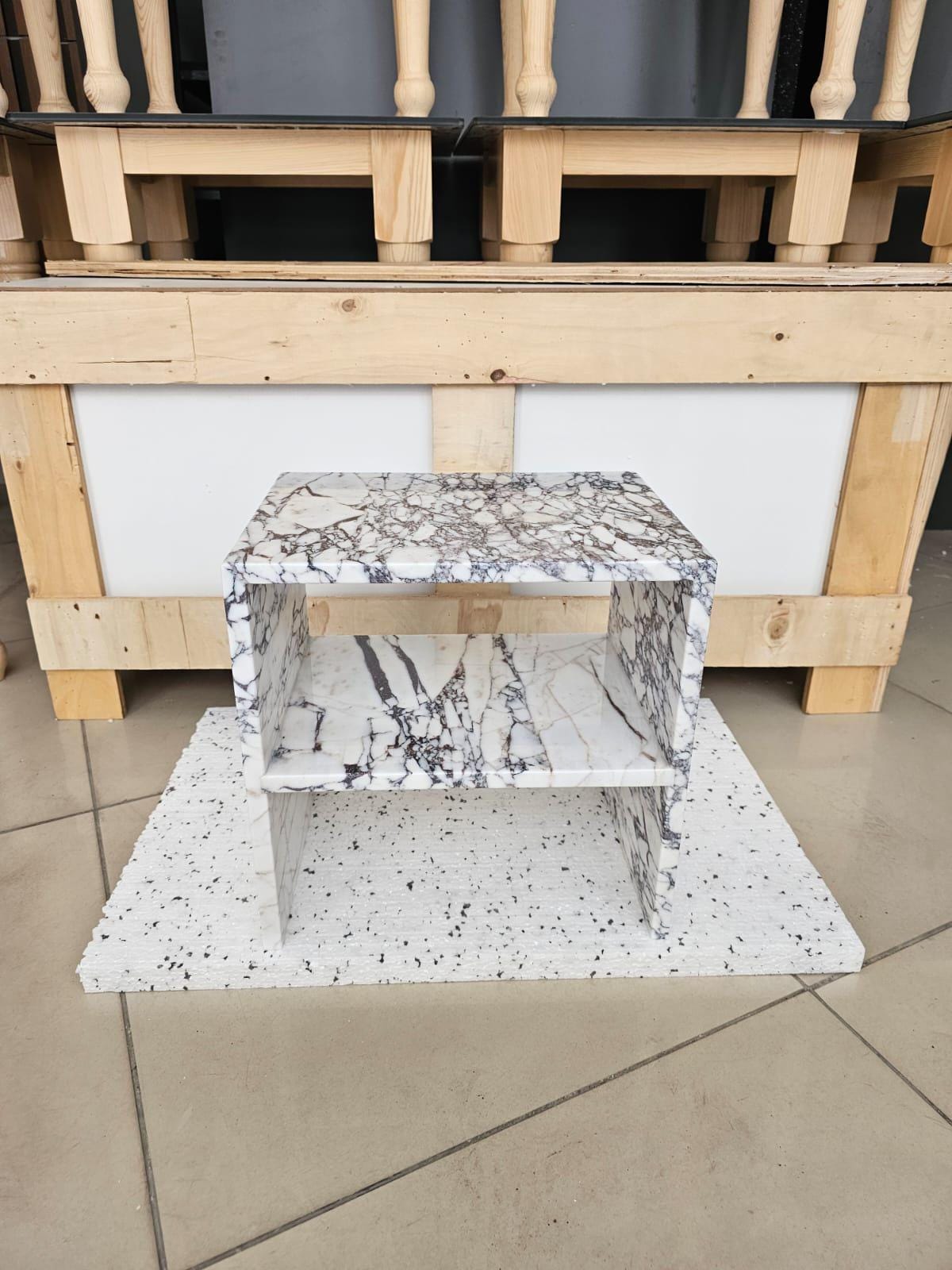 Calacatta Viola Marble Side Table