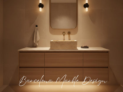 Beige Travertine Sink