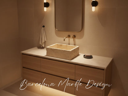 Beige Travertine Sink