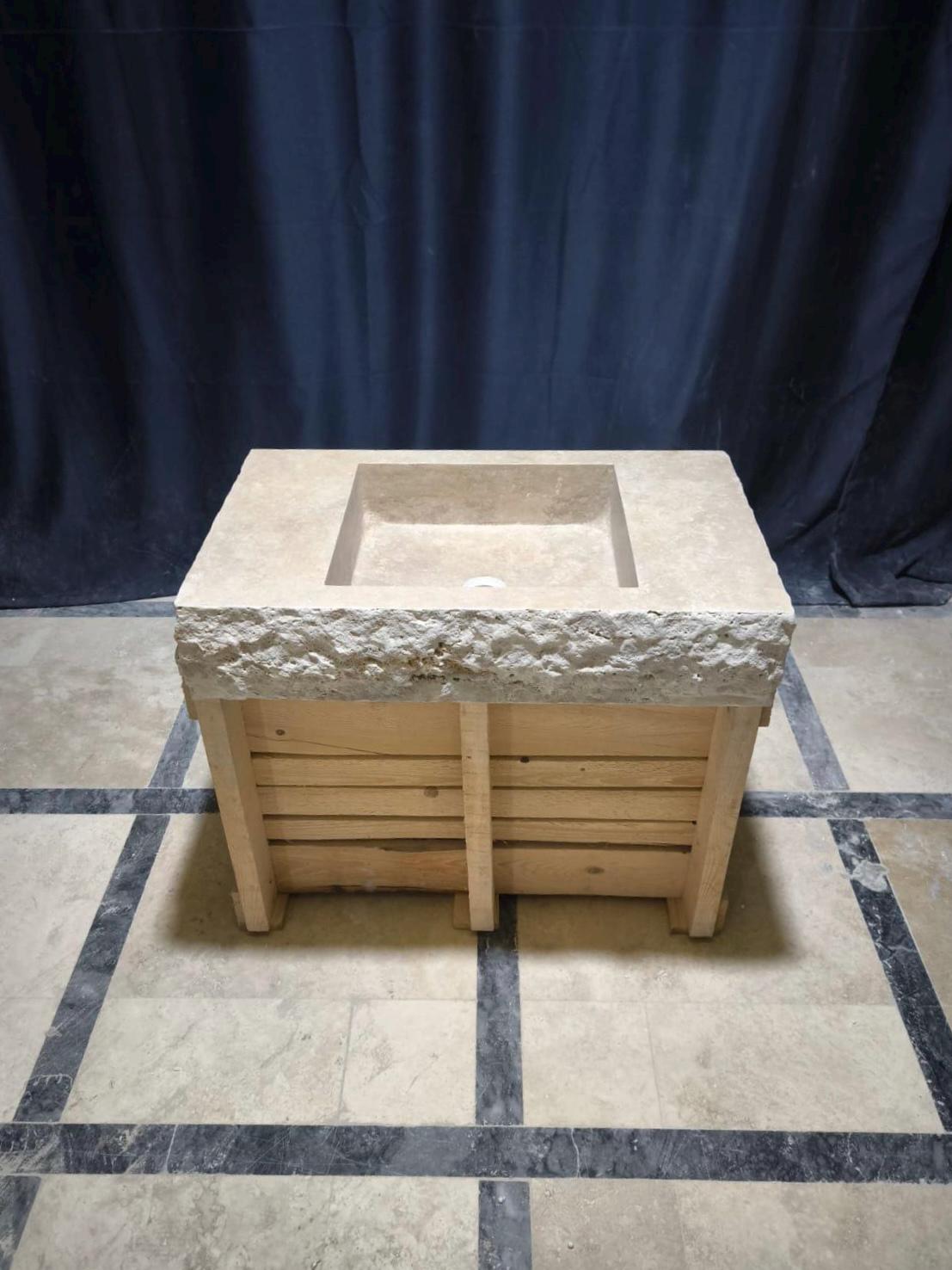 Travertine Rectangular Sink