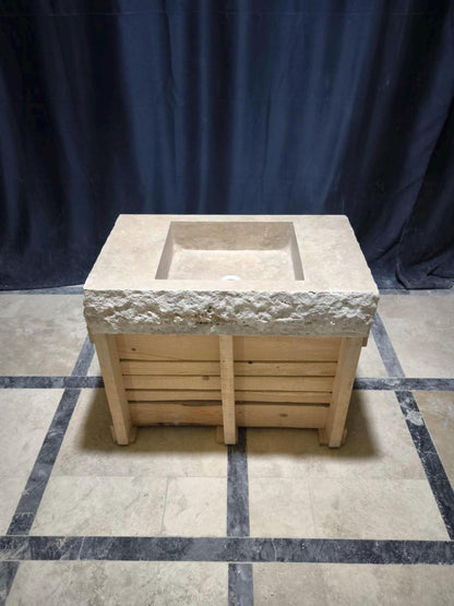 Travertine Rectangular Sink