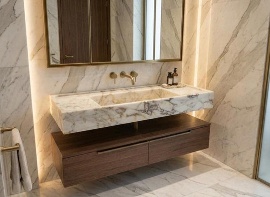 Calacatta Viola Marble Sink