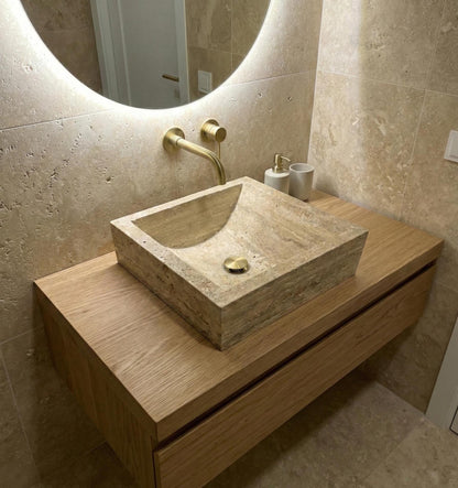 Travertine Square Sink