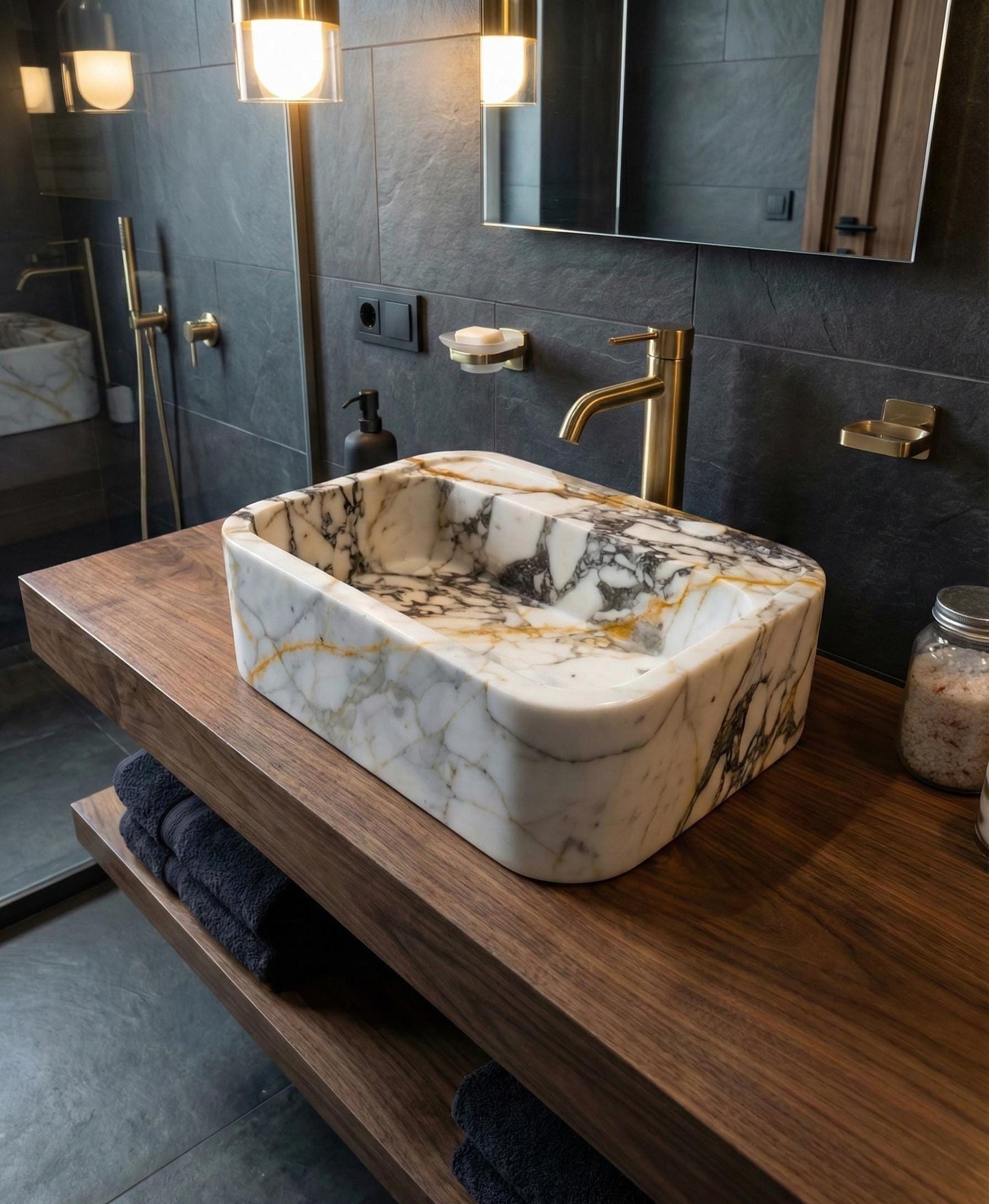 Calacatta Viola Marble Sink
