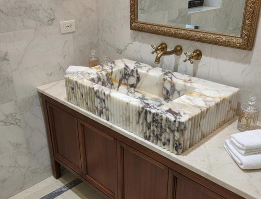 Calacatta Viola Marble Sink
