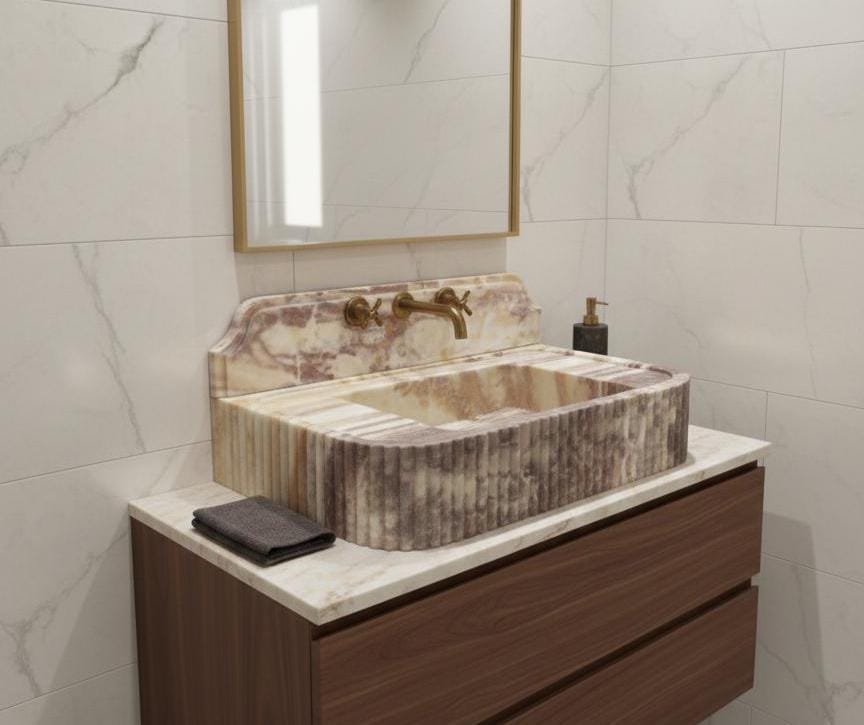 Pink Marble Sink