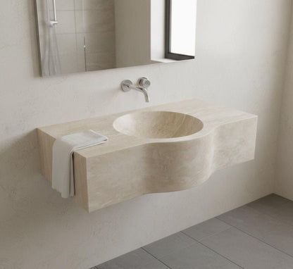 Handmade Travertine Bathroom Sink