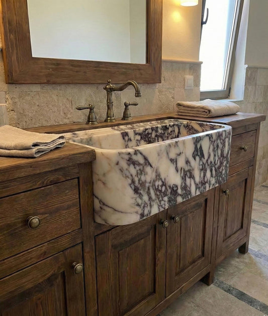 Calacatta Viola Marble Sink