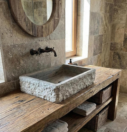 Silver Travertine Sink