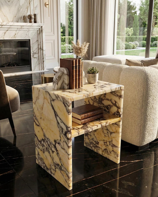 Calacatta Viola Marble Side Table