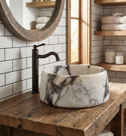Calacatta Viola Round Sink