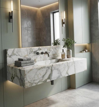 Calacatta Monet Marble Sink