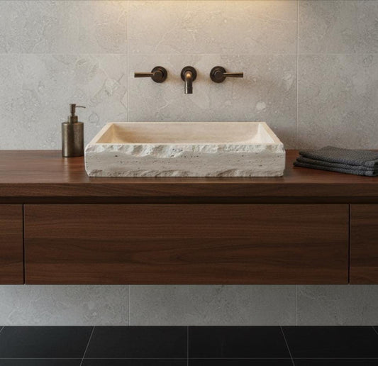 Custom Travertine Marble Sink