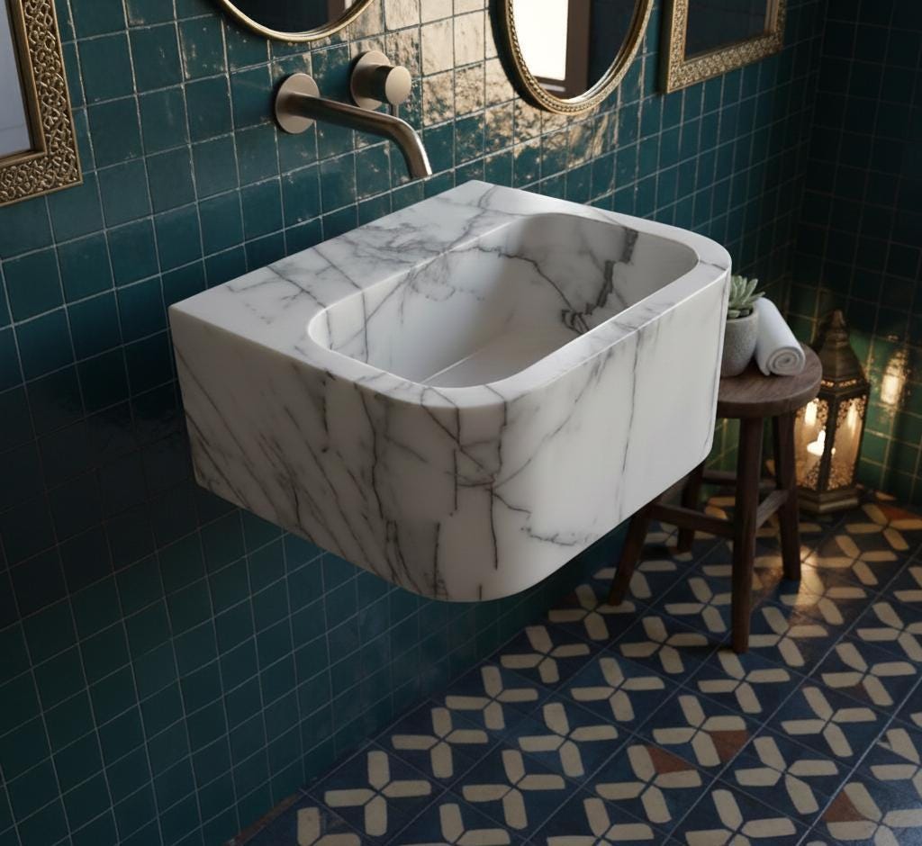 Lilac Marble Sink