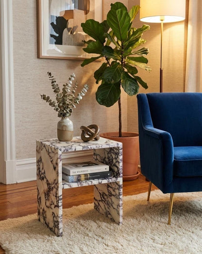 Calacatta Viola Marble Side Table