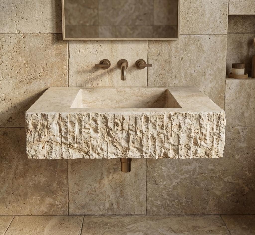 Custom Travertine Sink