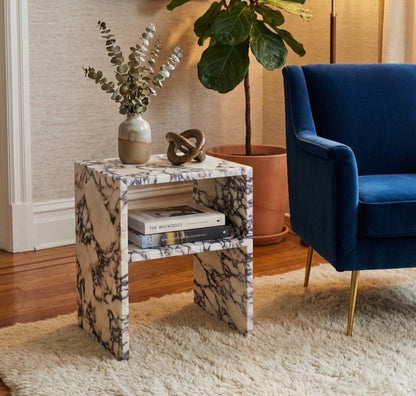 Calacatta Viola Marble Side Table