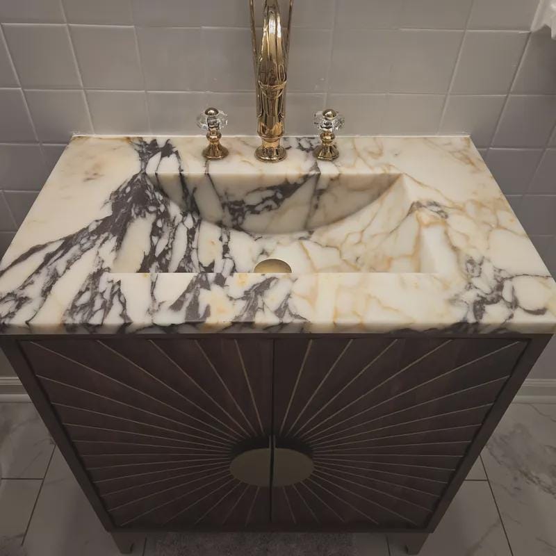 Calacatta Viola Countertop Sink