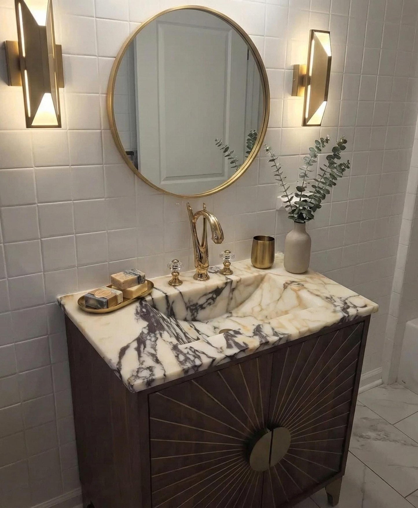 Calacatta Viola Countertop Sink